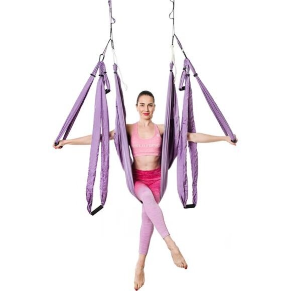 Aerial Yoga Swing Set - Yoga Hammock Hanging Swing - Aerial Sling Inversion Fly - Picture 1 of 8